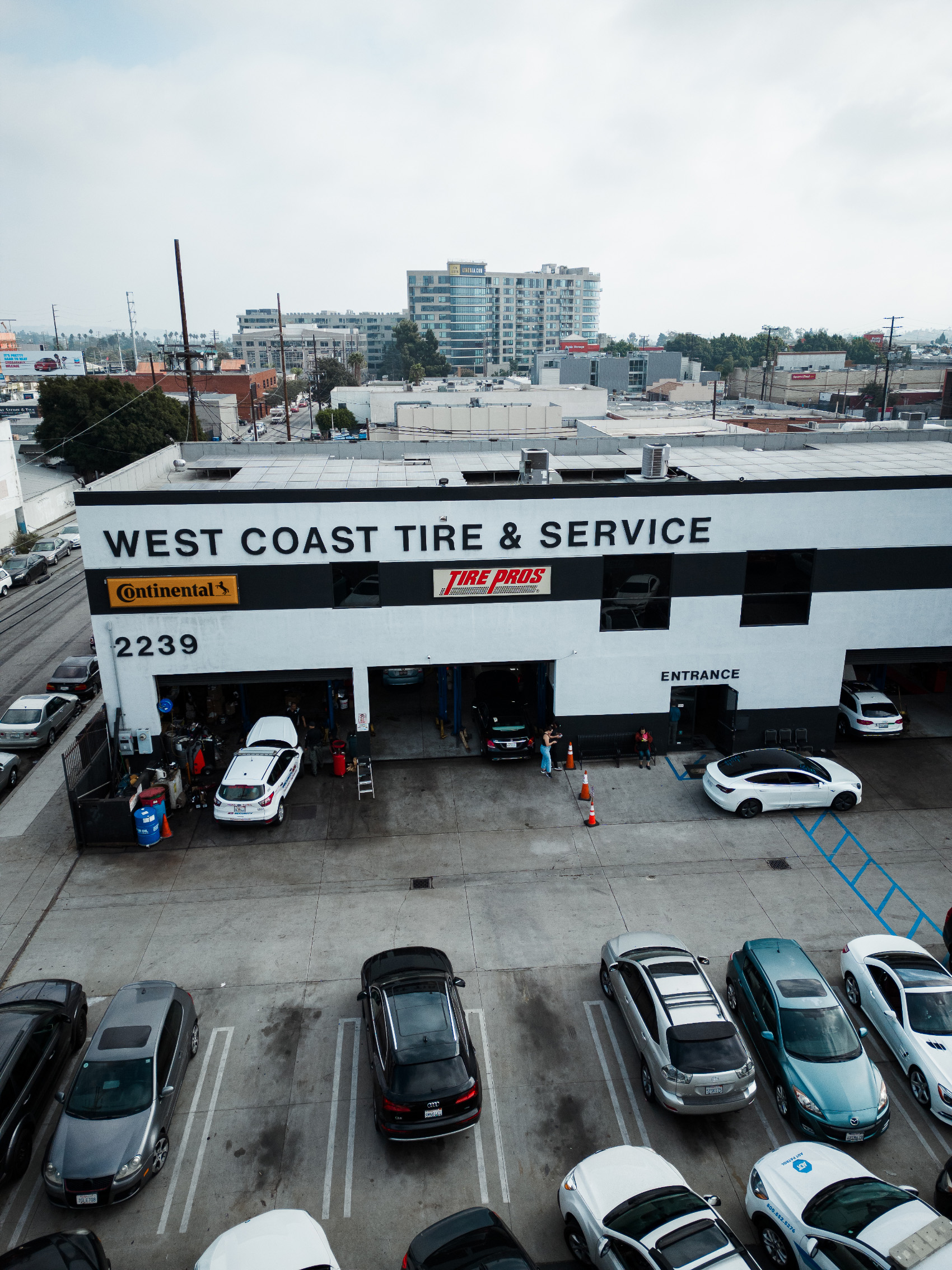 Aerial view of our spacious Los Angeles location