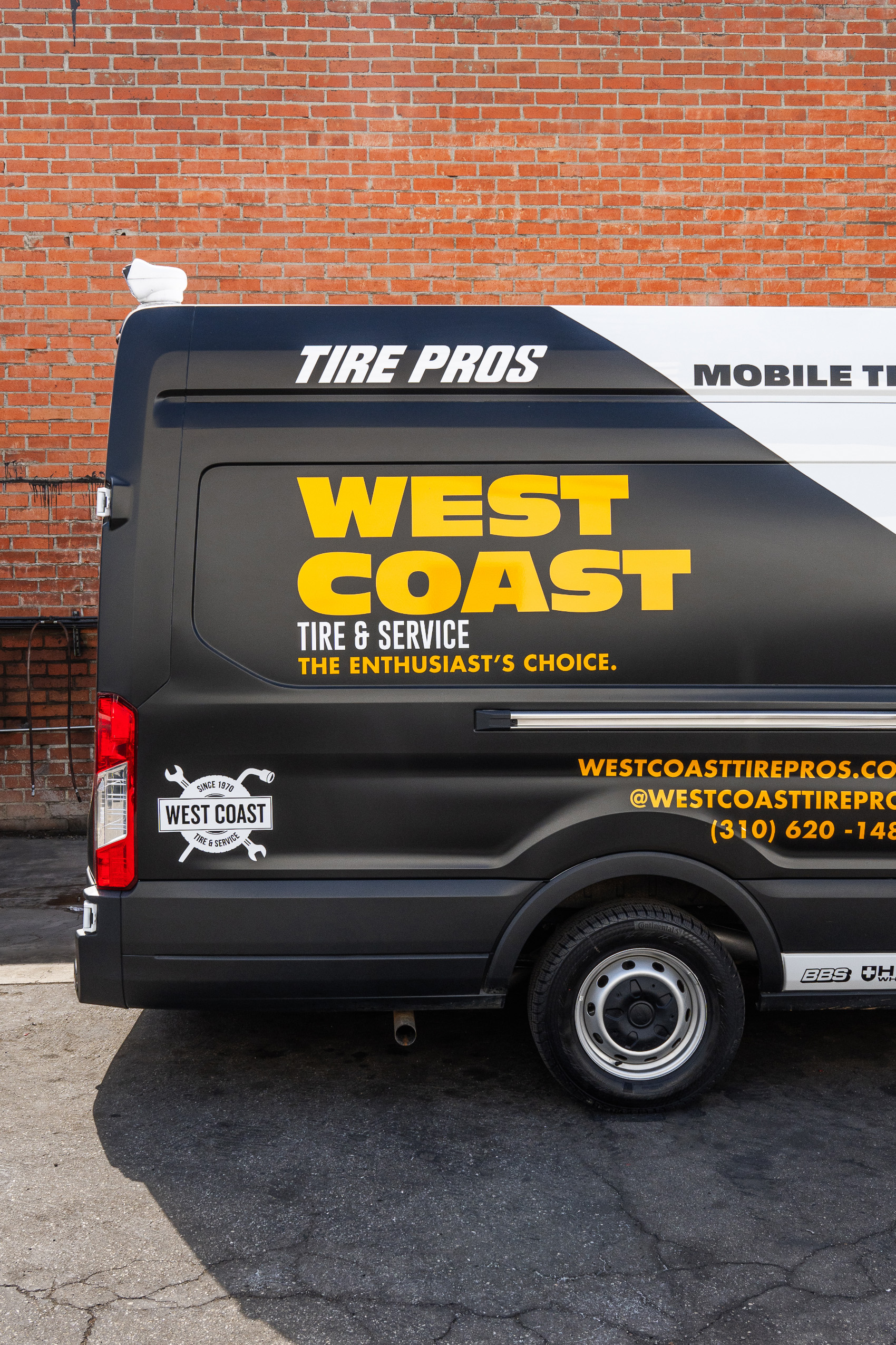 Our mobile service van in action on the streets