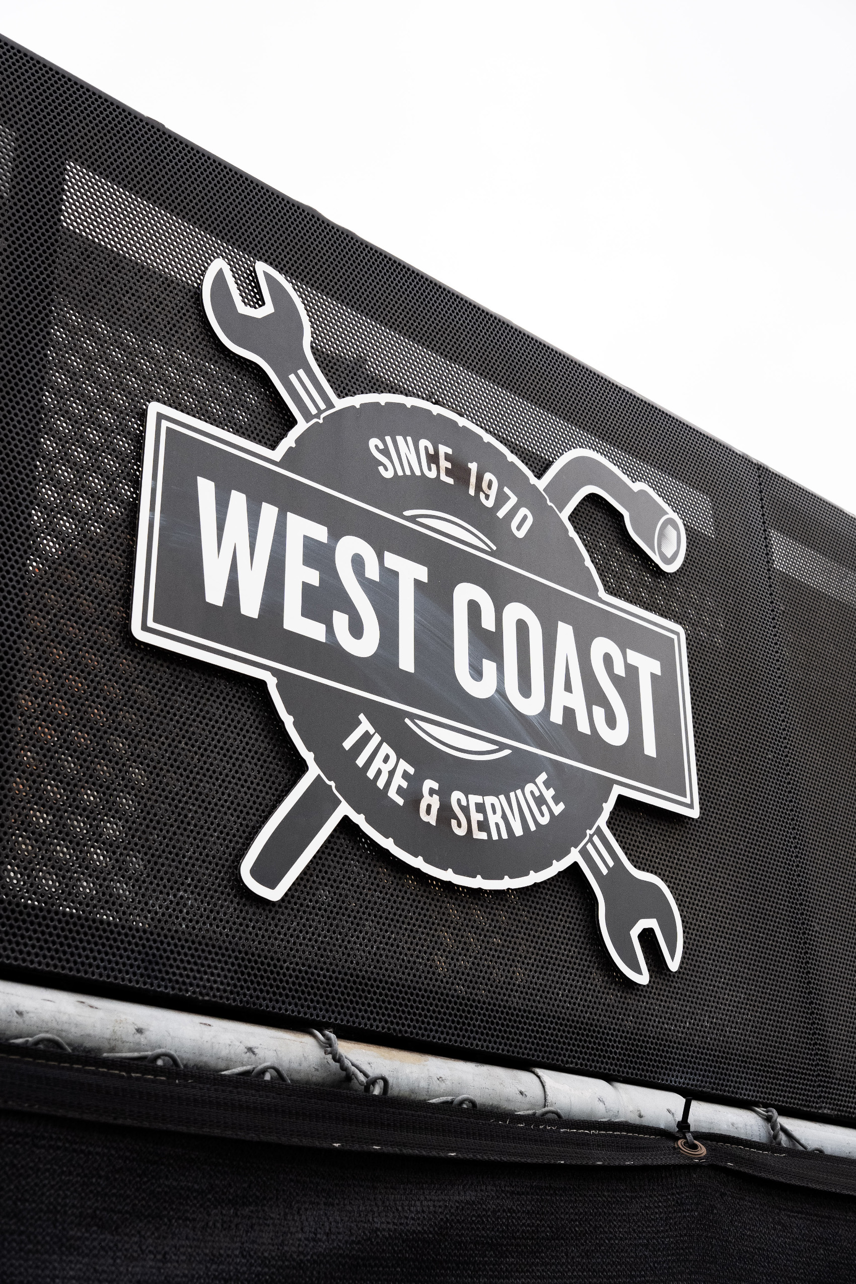 Our logo displayed on the facade